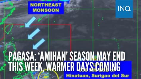 PAGASA announces end of Habagat season, start of Amihan.